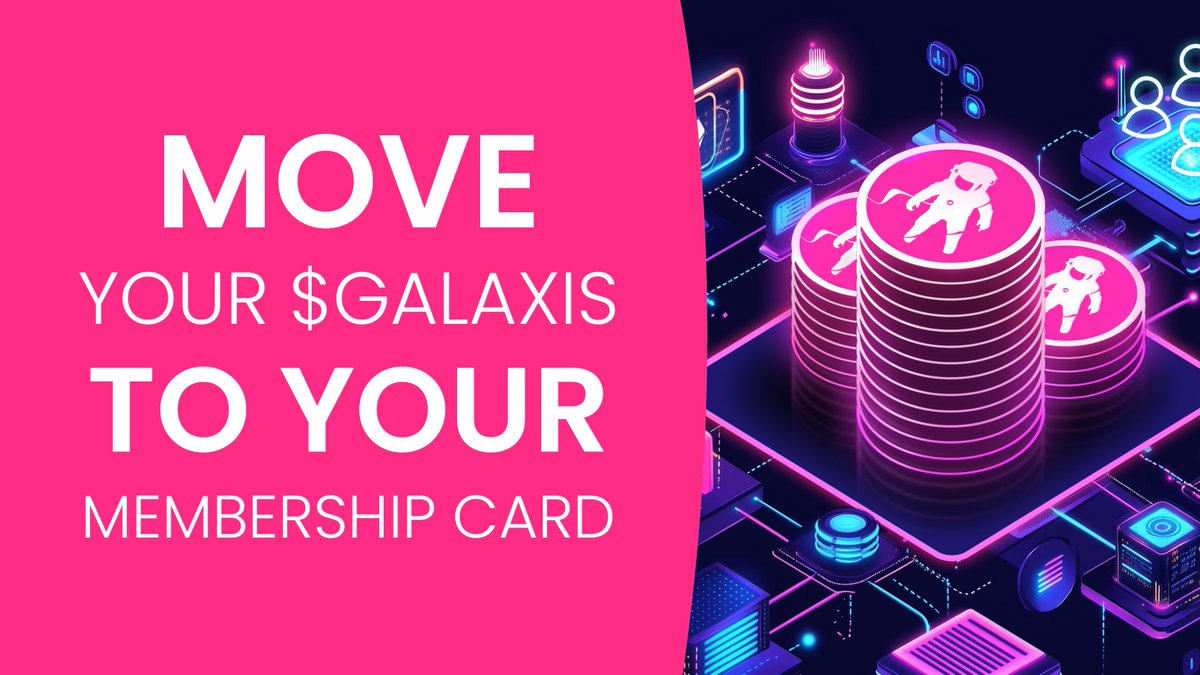 Major Galaxis Platform Update

You can now move your GALAXIS tokens directly onto your Membership Card — from your deposit address or your crypto wallet.

Your card now acts like a Web3 debit card:
- Use your balance in Shops
- Pay for Subscriptions
- Power upcoming features you