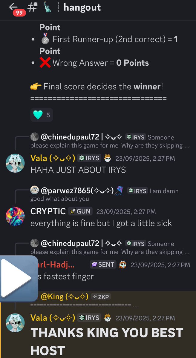 KingDavidofweb3's tweet image. @lew_xyz  @irys_xyz 
One of the main reasons I believe I should be considered is because of everything I’ve contributed in the server and the irys community.

Popularly known as irys quiz master, I hosted over 30 quiz sessions all well organized and they helped members really…