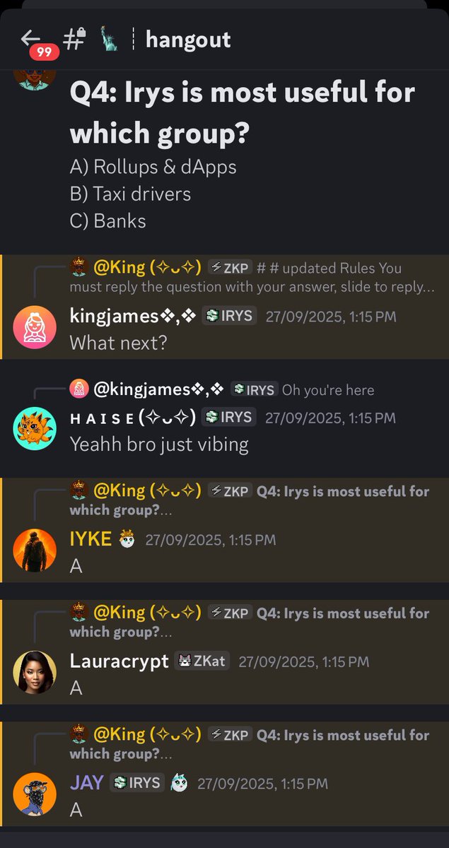 KingDavidofweb3's tweet image. @lew_xyz  @irys_xyz 
One of the main reasons I believe I should be considered is because of everything I’ve contributed in the server and the irys community.

Popularly known as irys quiz master, I hosted over 30 quiz sessions all well organized and they helped members really…