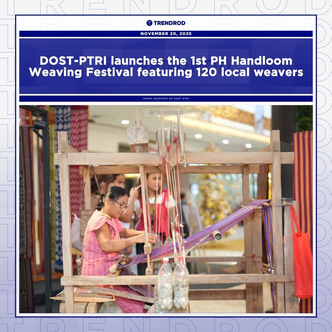 TrendrodPH's tweet image. As part of the 2025 National Science, Technology, and Innovation Week (NSTW), the first-ever Philippine Handloom Weaving Festival (PHWF) was organized by the Department of Science and Technology – Philippine Textile Research Institute (DOST–PTRI).

READ: trendrod.wordpress.com/2025/11/20/dos…