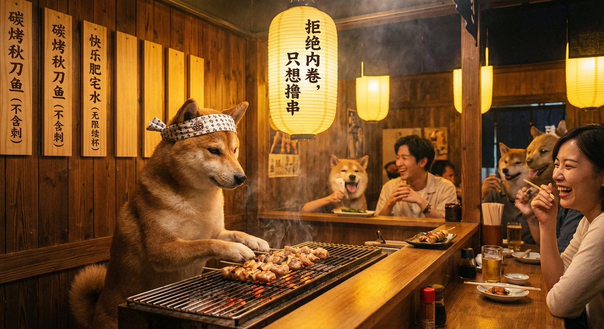 Warm Japanese izakaya with warm yellow lighting