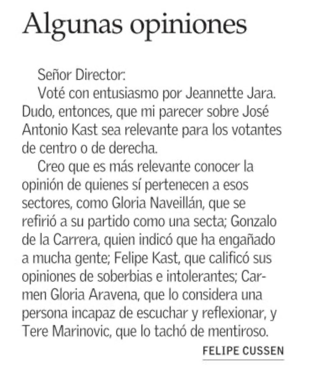 cleporati's tweet image. &quot;Algunas&quot; opiniones... 
Por Felipe Cussen