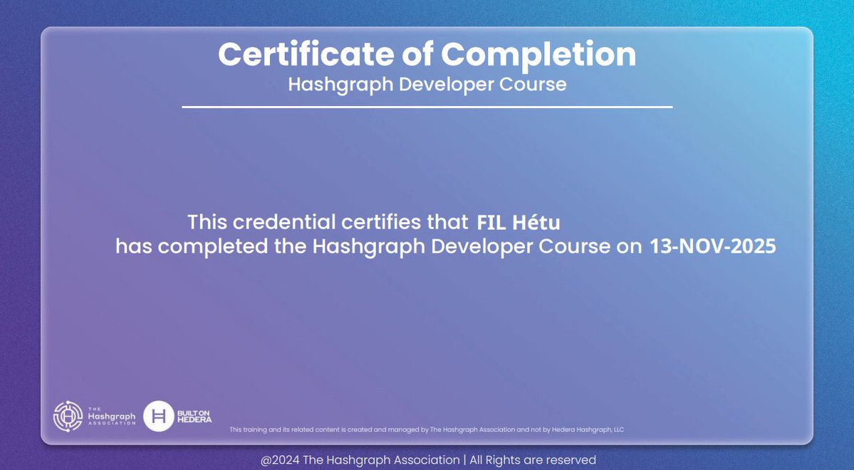 filhetu's tweet image. I&apos;ve said it countless of times: 

• I&apos;m heavily attracted to uniquely talented humans and I am NOT a tech person.

That should also be telling you that no matter what you&apos;re crafting or who you are, @hedera  CAN be home. 

Major shoutout to the @The_Hashgraph for the course 👏🏼