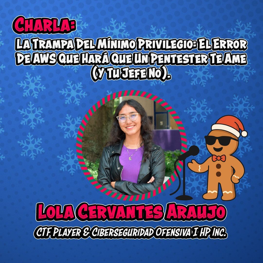 posadev's tweet image. Lola Cervantes Araujo llega a #Posadev2025 con: 🔥 “La Trampa del Mínimo Privilegio en AWS”

Errores en IAM, permisos de más y S3 mal configurados = un pentester feliz.
Aprende a cerrar esas brechas antes de que alguien las encuentre 🔐☁️