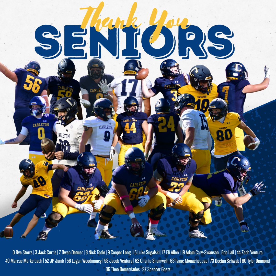 CarletonFB's tweet image. The Knights class of 2025 led one of the winningest stretches in Carleton Football history! 

Thank you for giving your everything to the program. 

#KeepStackin