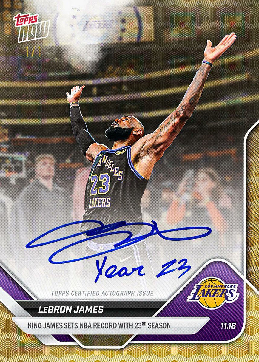 Purple 2023 ベッツ Topps Now レブロン /25