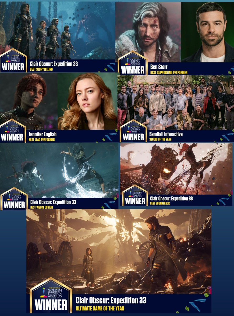 MikasasScarf251's tweet image. 7 nominations, 7 awards. I&apos;m so incredibly happy and proud, you have no idea. Next stop: The Game Awards.
❤️❤️❤️❤️❤️❤️❤️❤️❤️❤️❤️❤️❤️
#ClairObscurExpedition33