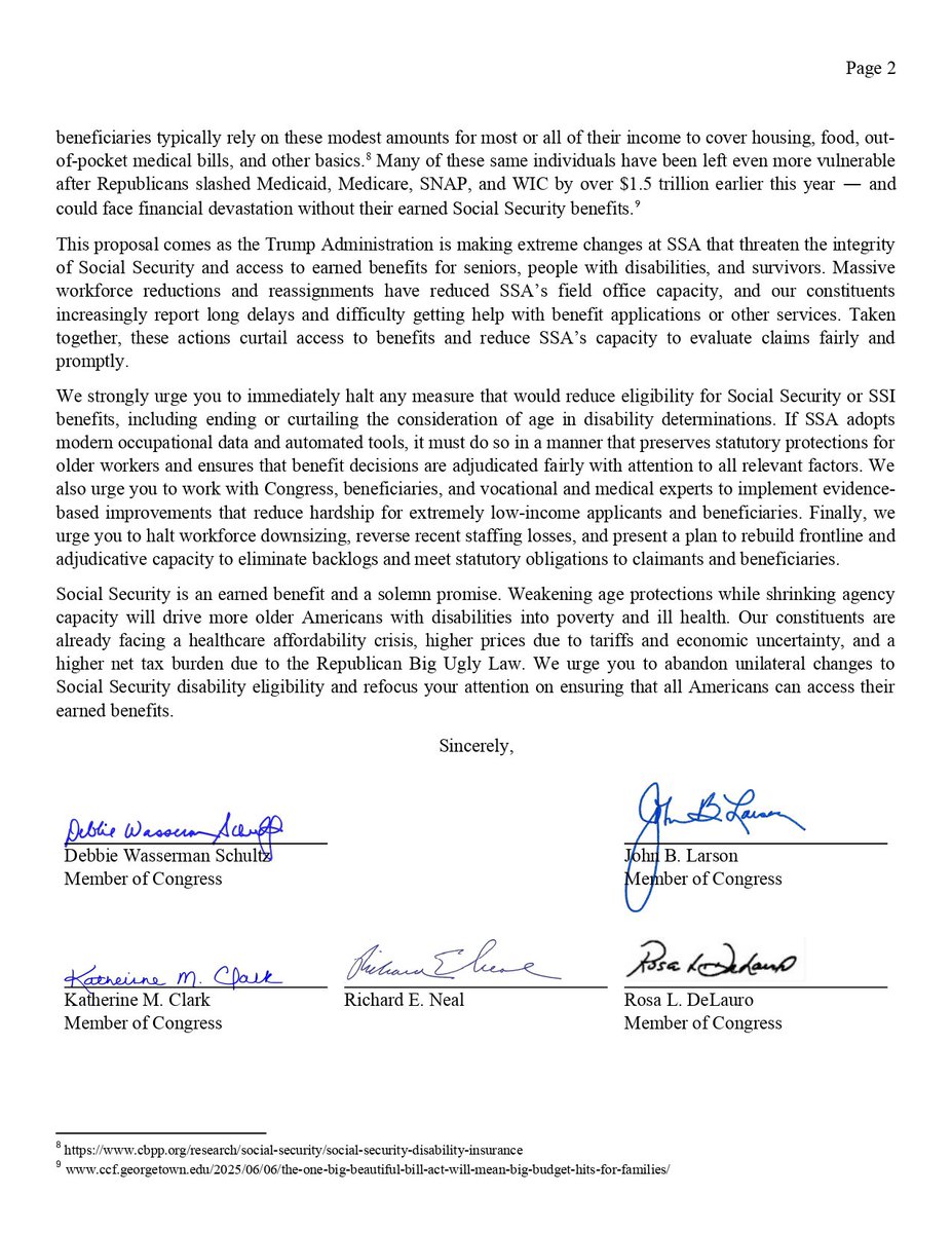 RepMoskowitz's tweet image. I&apos;m glad to see the Administration step away from a plan that would’ve pushed thousands of older Americans off disability benefits.

My colleagues and I pressed SSA not to move forward, so I&apos;m happy they heard us and our seniors won&apos;t lose the benefits they earned and deserve.