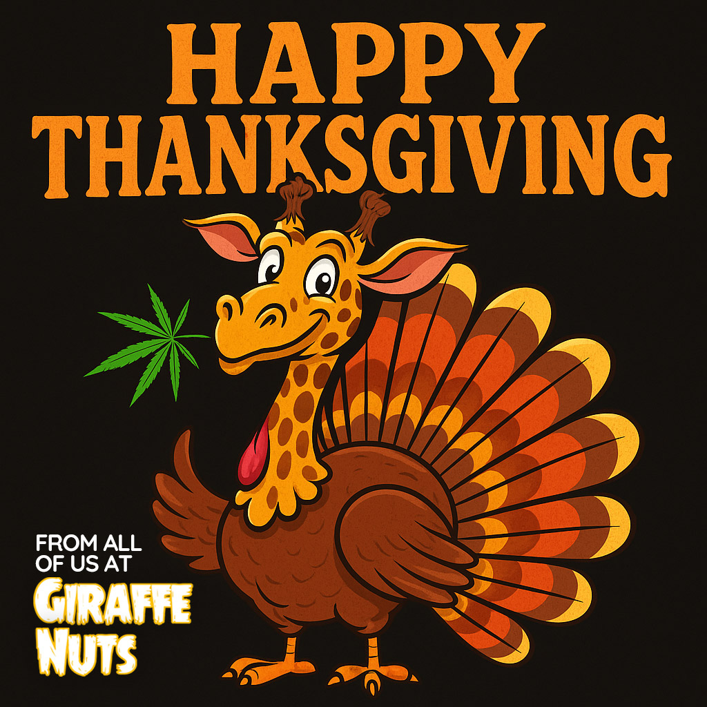 The table’s full, the laughs are strong,
The feast is big, the day is long.
You take a moment, grab a bite—
A chocolate square that hits just right.
Suddenly the chaos fades from sight…
Thanksgiving peace—the world feels right. 

Happy Thanksgiving from Giraffe Nuts!