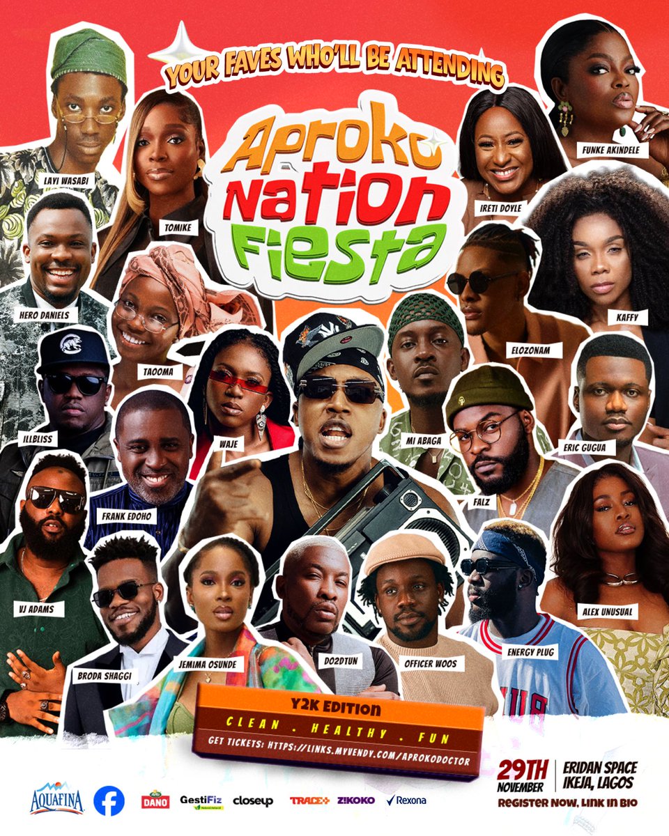 aproko_doctor's tweet image. Look at this lineup! We’ve gathered the Avengers of Entertainment just for YOU to have the best time.

The energy in the room is going to be unmatched. Be part of the Y2K party of the year!