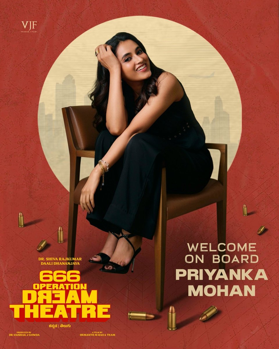VisualDrops_'s tweet image. Actress Priyanka Mohan is on board for 666 Operation Dream Theatre movie 📽 

#VisualDrops #666operationdreamtheatre #movie #shivarajkumar #shivanna #actress #priyankamohan @priyankaamohan #PriyankaArulMohan