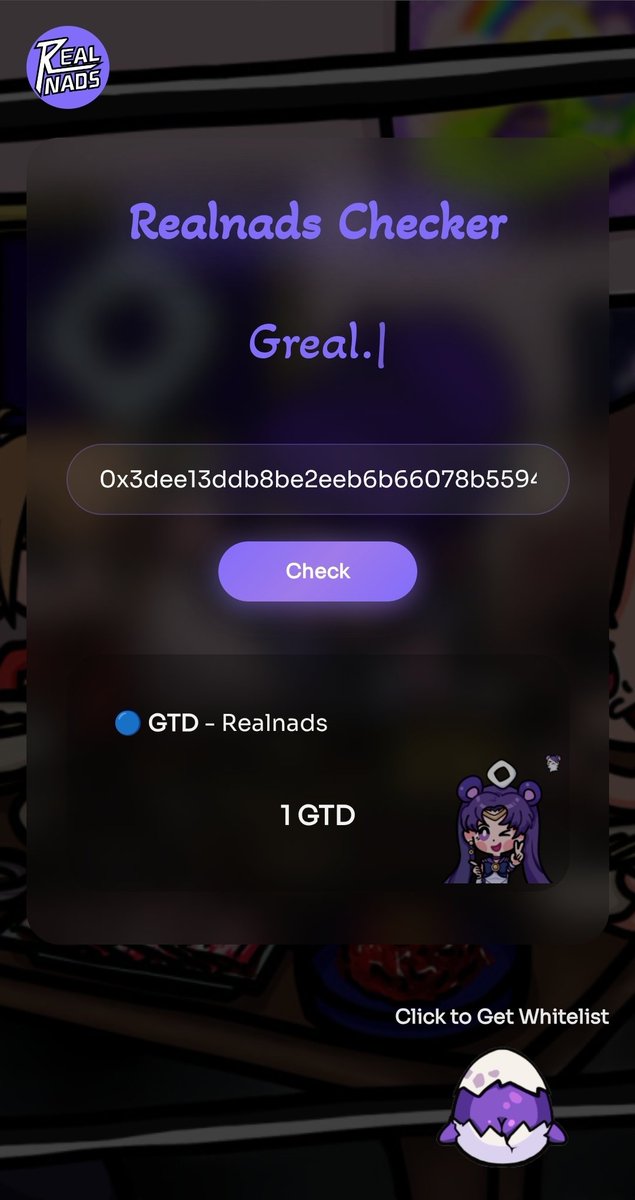 Second NFT that i have decided to mint on <a href="/monad/">Monad (mainnet arc)</a> mainnet.

<a href="/RealNadsClub/">RealNads</a> eligible for 1 GTD mainnet.

I have two more NFTs to go that i have submitted for WL.

<a href="/slmndNFT/">SLMND (mainnet arc)</a> &amp; <a href="/Coronad_xyz/">Coronad (mainnet arc)</a>