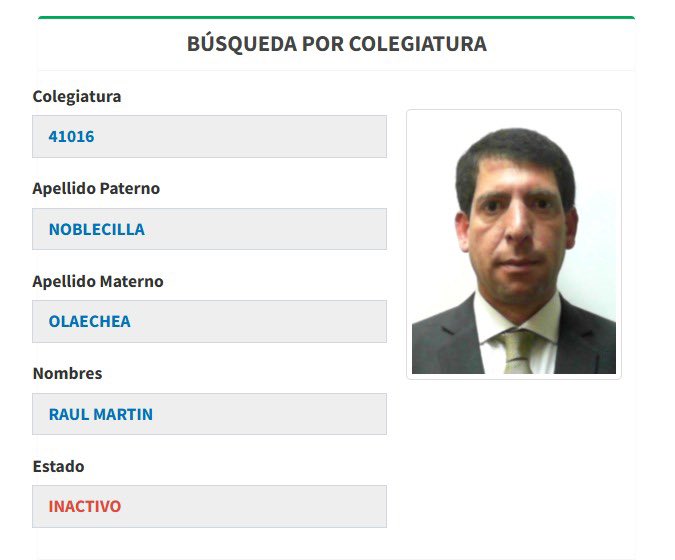 Hoy el abogado filo comunista y candidato a la vicepresidencia por Podemos, Raúl Noblecilla, se quiso pasar de vivo en el Congreso defendiendo a la golpista Betssy Chávez, a pesar de estar inactivo.