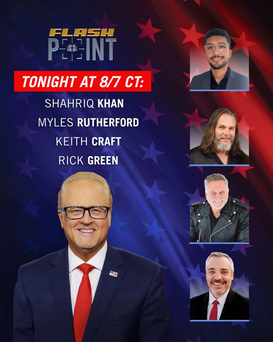 flashpointarmy's tweet image. Join @genebailey and his guests TONIGHT: Shahriq Khan, @KeithCraft, @pastormyles and @RickGreenTX! 

Watch LIVE on the Flashpoint @YouTube, Rumble, @facebook pages &amp;amp; on @TheRokuChannel on the Flashpoint Television Network at 8pm ET/7pm CT! 

For ALL things Flashpoint, visit…