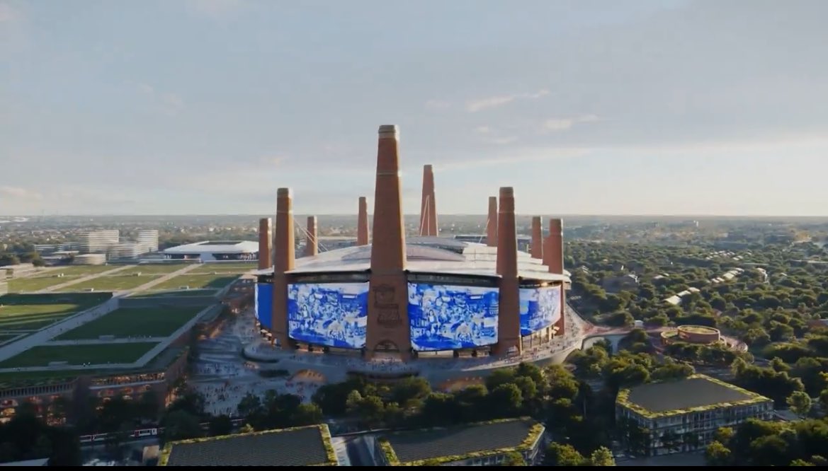 _The72's tweet image. Birmingham City have released the designs for their new 62,000 seater stadium 🏟️ 

Personally think it could do with another chimney…