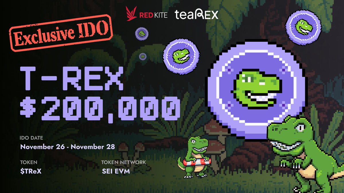 redkitepad's tweet image. Exclusive IDO: Tea-REX ~ The Apex Margin Trading Protocol SEI 🦖🔥

Far from a perp DEX~ Tea-REX is Teahouse Finance’s breakthrough margin-trading and reactive-liquidity engine that’s redefining how DEXes serve real traders on real markets

⚡ Officially backed by SEI Foundation…