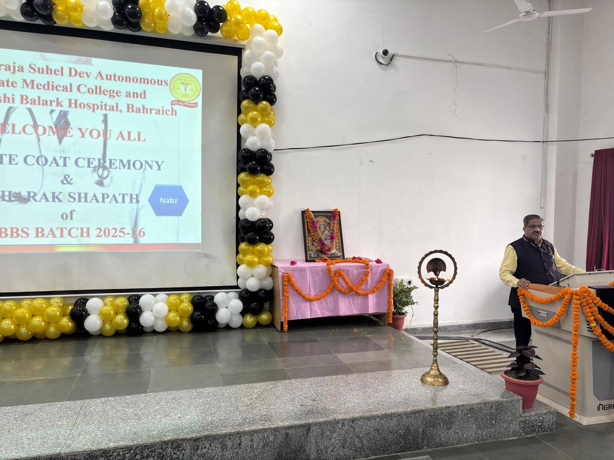 asmcbahraich's tweet photo. Today was a momentous day at MSD Autonomous State Medical College, Bahraich, as we proudly held our annual White Coat Ceremony of Batch 2025! 🩺✨ @MeUPGovt https://t.co/EWTm205JEl