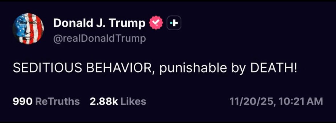 “I didn’t see it.” “He was just joking.” “Don’t take him literally.” If the next Democratic president calls for his or her fellow Americans to be killed, can we use the same excuses?