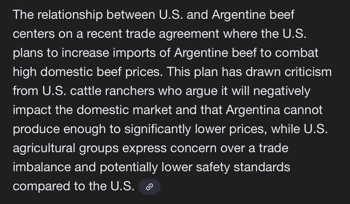 TAlexanderTv's tweet photo. Man…this was all a plot bc of a deal w Argentina to increase their beef exports to the US, lower domestic farming, and ultimately just another business deal disguised as a political move 😒. Tr*mp is playing fr https://t.co/U5LMDBcJX9