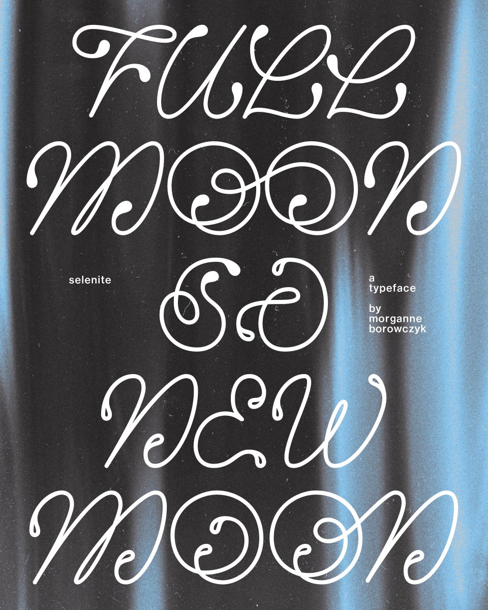 m_borowczyk's tweet image. Woke up to our first snow of the season this morning and felt like reworking the presentation materials of Selenite.

Enjoy 25% off all my typefaces with the code COLDMOON25 at checkout, until the end of the month 🌚