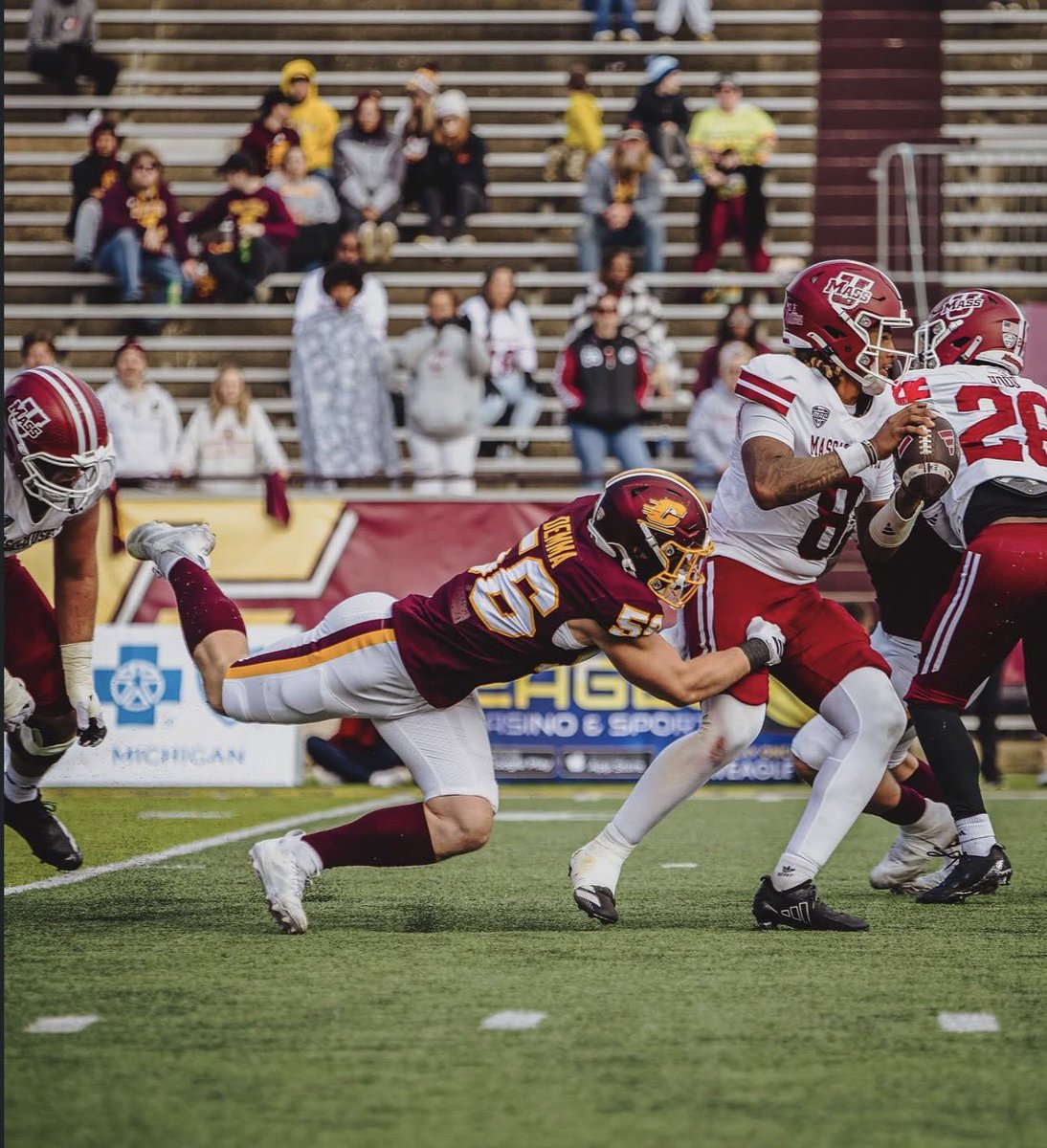Fire Up Chips!! I will be going to Central Michigan this week for my official visit!!
<a href="/CMU_Football/">Central Michigan Football</a> <a href="/CoachSeanCronin/">Sean Cronin</a> <a href="/CoachTesfa/">Tesfa Smith</a> <a href="/CoachSakk/">Jacob Sakk</a> <a href="/abiiicox/">Abigayl Cox</a>