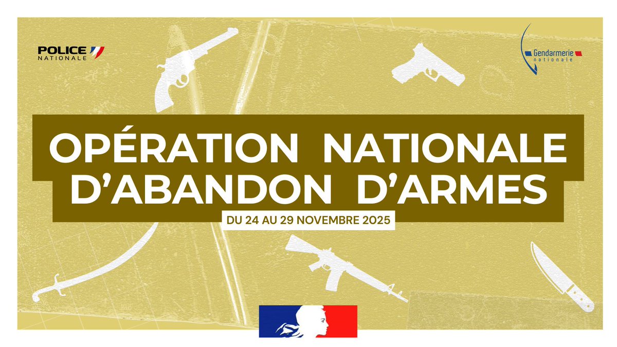 #Sécurité | 🔪 La réglementation sur les armes blanches évolue.
👉 Les couteaux dits « zombie » et les « coups de poing américains » sont désormais interdits (cat. A1).
🗓️ Les détenteurs ont jusqu’au 6 décembre pour les déposer en police ou gendarmerie.
ℹ️ tinyurl.com/4278z9dx