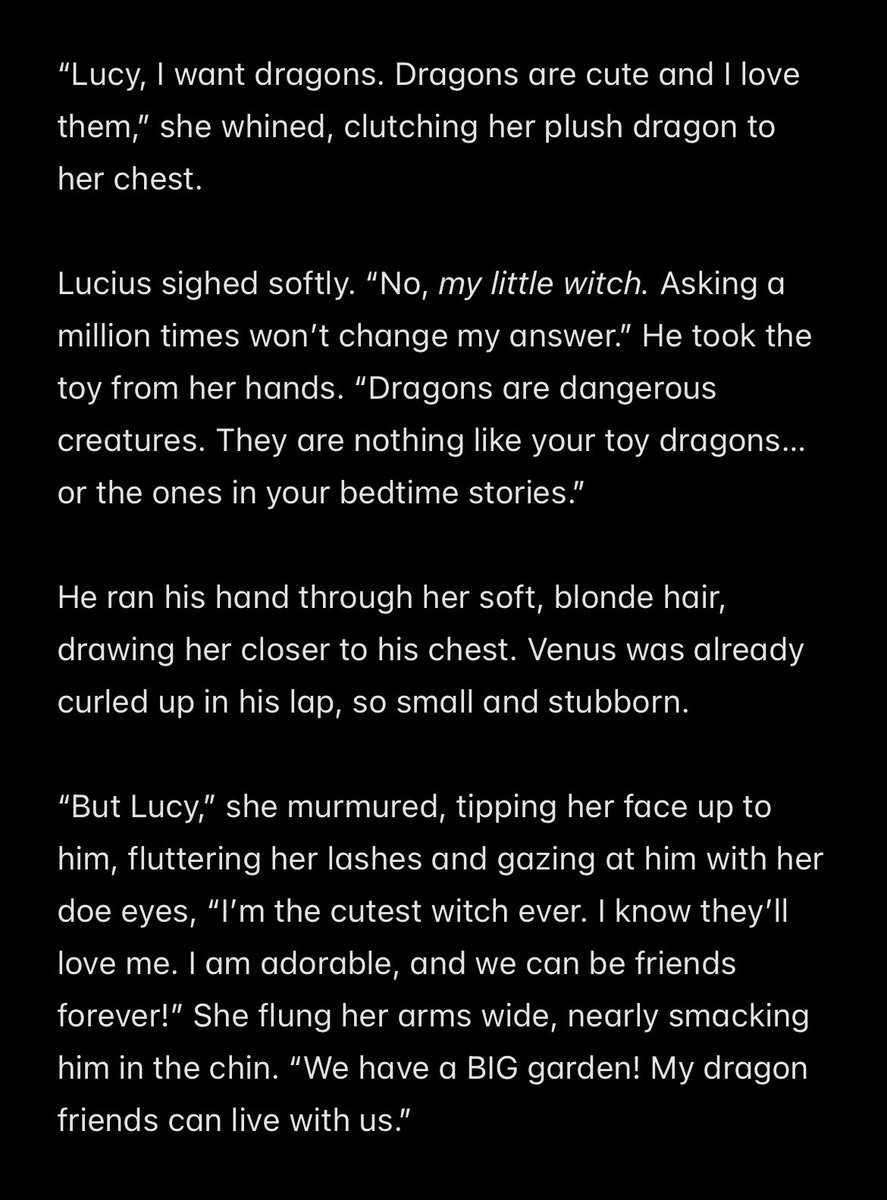Lucius calls Venus 'my little witch' and she calls him 'Lucy' 😭