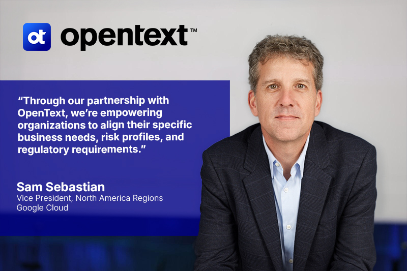 OpenText's tweet image. We’re proud to deepen our partnership with @googlecloud to accelerate AI innovation, data security, and sovereign cloud solutions. 🌐

Google Cloud&apos;s Sam Sebastian captured the spirit of this collaboration perfectly, below. Learn more here: bit.ly/484992F
