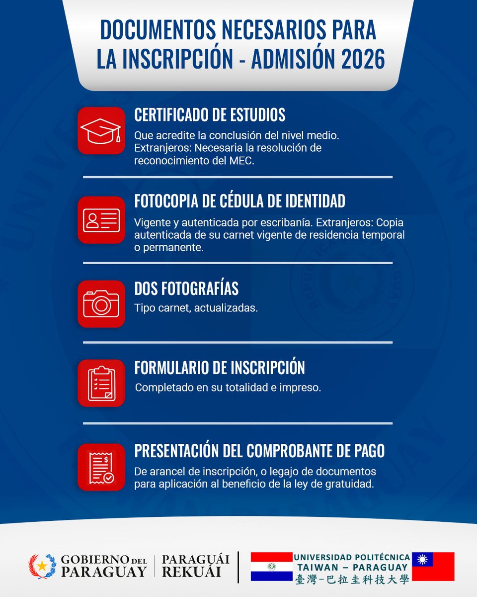 Universidad Politécnica Taiwán Paraguay tweet media