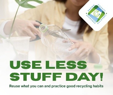 November 20th is Use Less Stuff Day!

Practice good recycling habits and reuse things laying around your house for other purposes.

Try to find ways you can incorporate these into your daily routine, and especially during the holiday seasons.
#Upcycle #Recycle