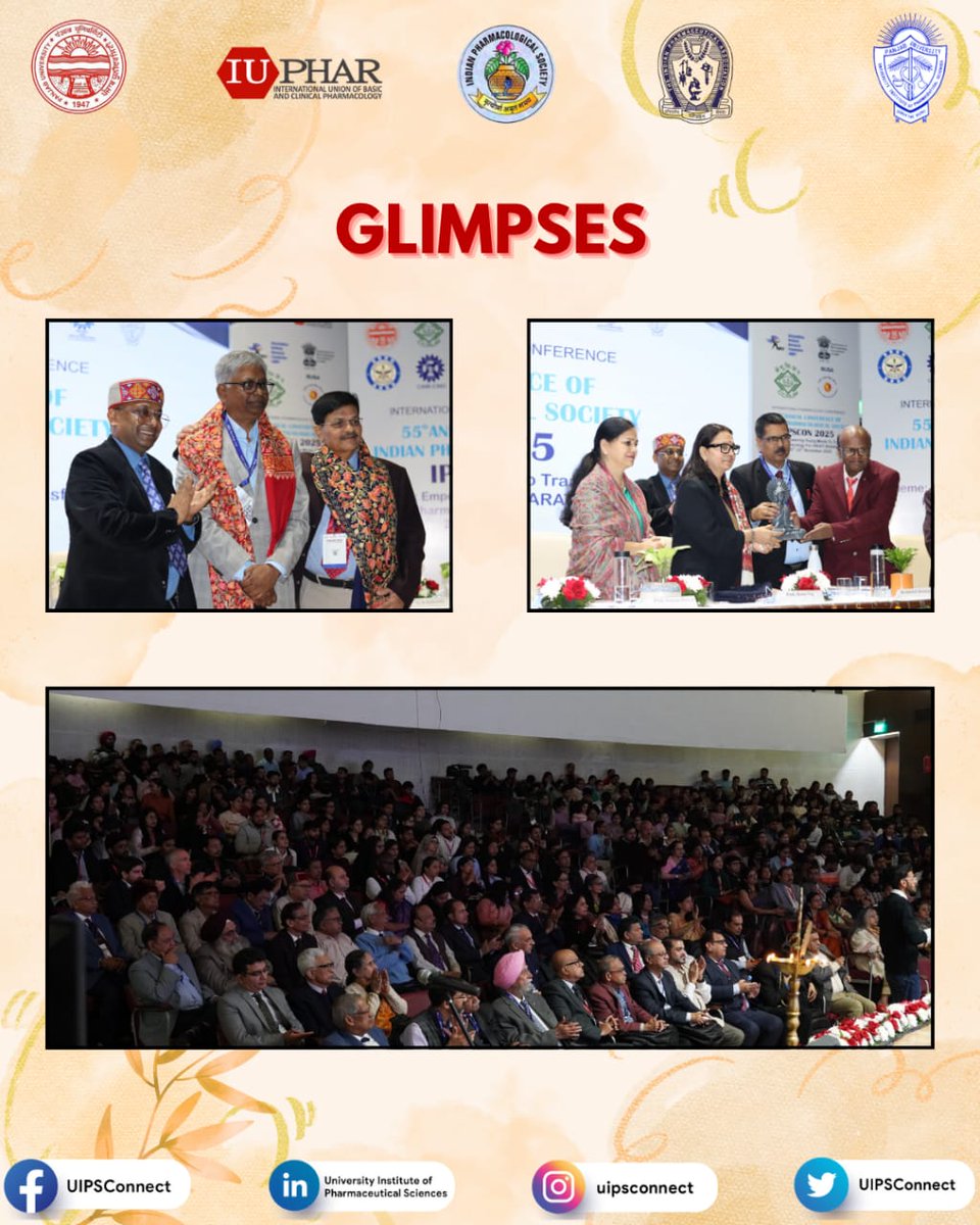 UIPSconnect's tweet image. #panjabuniversity #puchd #uips #conference #ipscon #pharmacology #ips #society #national