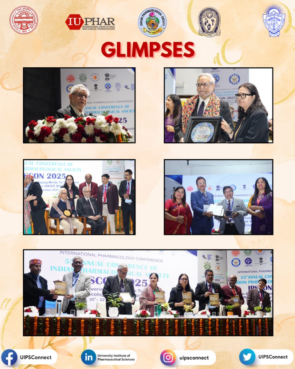 UIPSconnect's tweet image. #panjabuniversity #puchd #uips #conference #ipscon #pharmacology #ips #society #national
