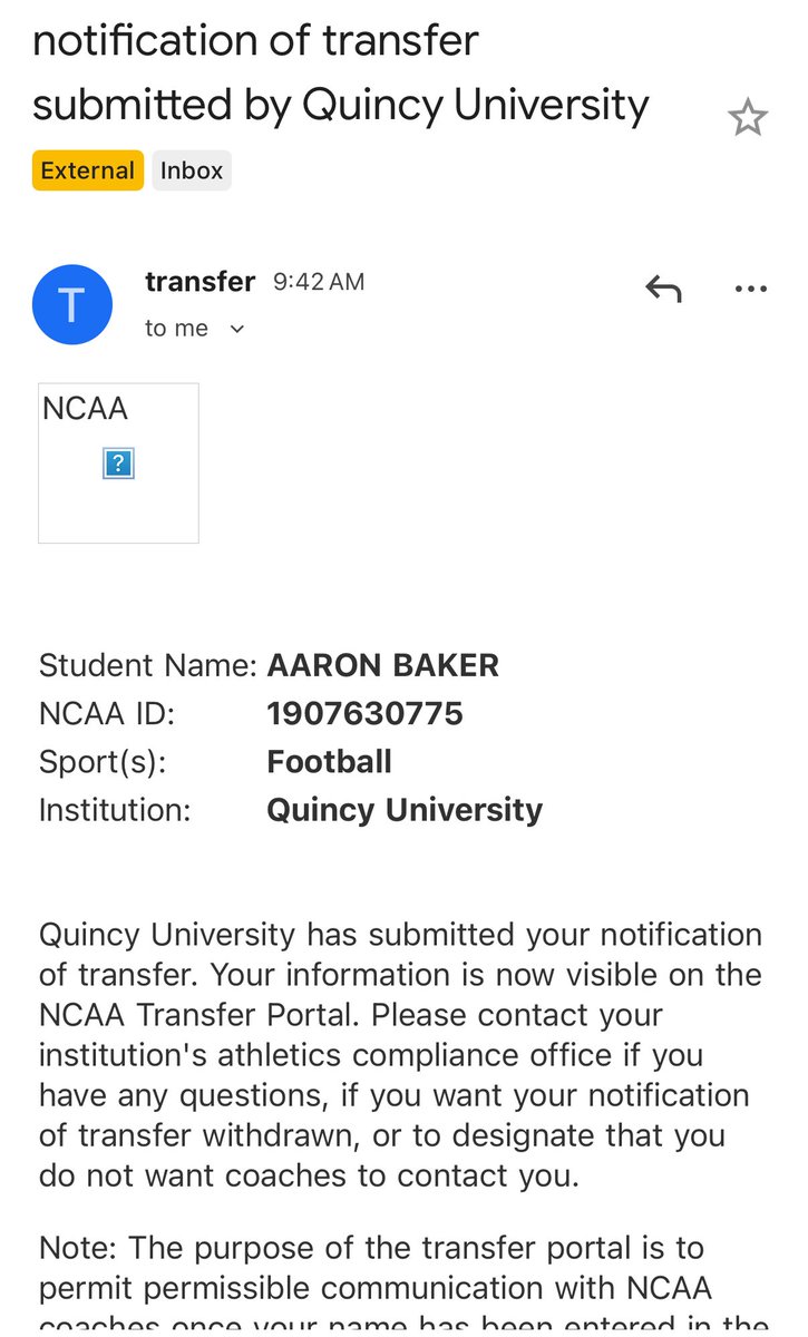 abloadin8's tweet image. I am officially in the transfer portal. Thank you QU!