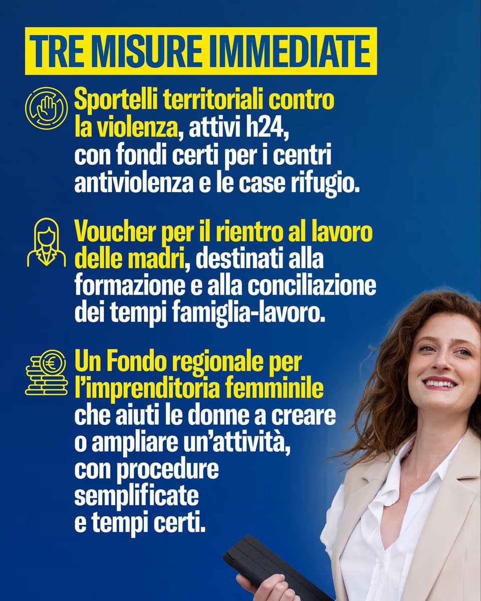 edmondocirielli's tweet photo. Siamo stati i primi ad eleggere un Presidente del Consiglio donna. Siamo gli unici ad aver sempre promosso leggi a tutela e per la valorizzazione delle #donne. 

Lo faremo anche in regione Campania. 
Dateci fiducia.

#ciriellipresidente #elezioniregionali2025 #campania https://t.co/fmvRnq2ECW