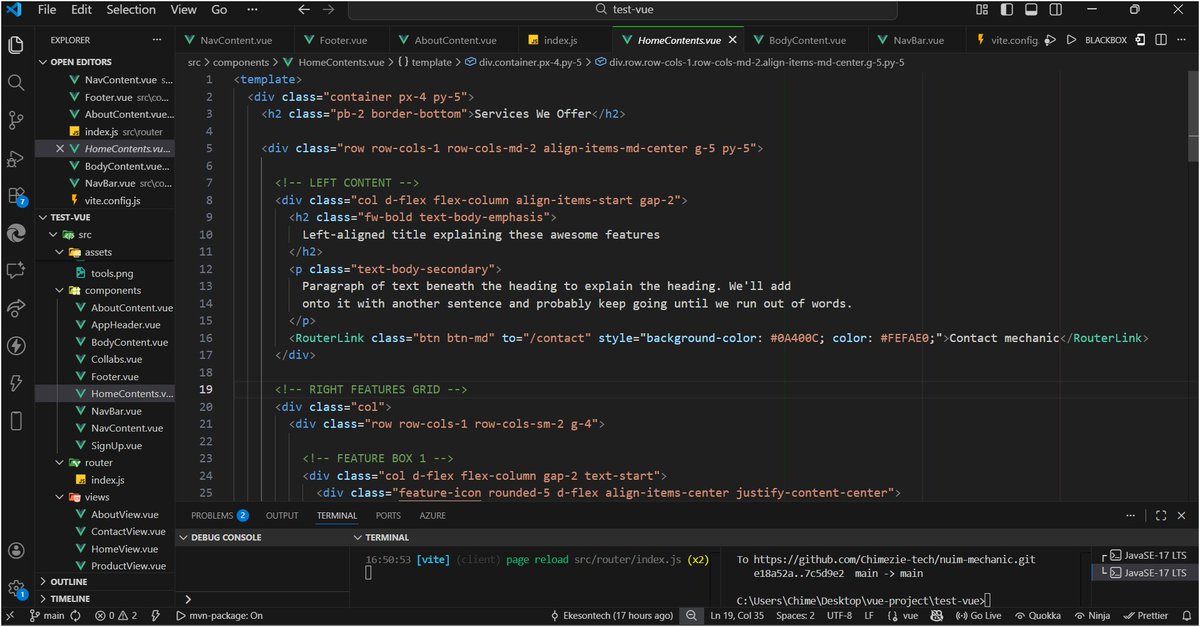 nuimbase_'s tweet image. We made a simple  page with VUE.JS to understand the learning curve for those who intend to join the Tech field and start earning instantly. We will say that VUE.JS is really good.

This was the simple sample result:
…it-main-nuimbases-projects.vercel.app
Used: Vue, Bootstrap, primevue, css.
