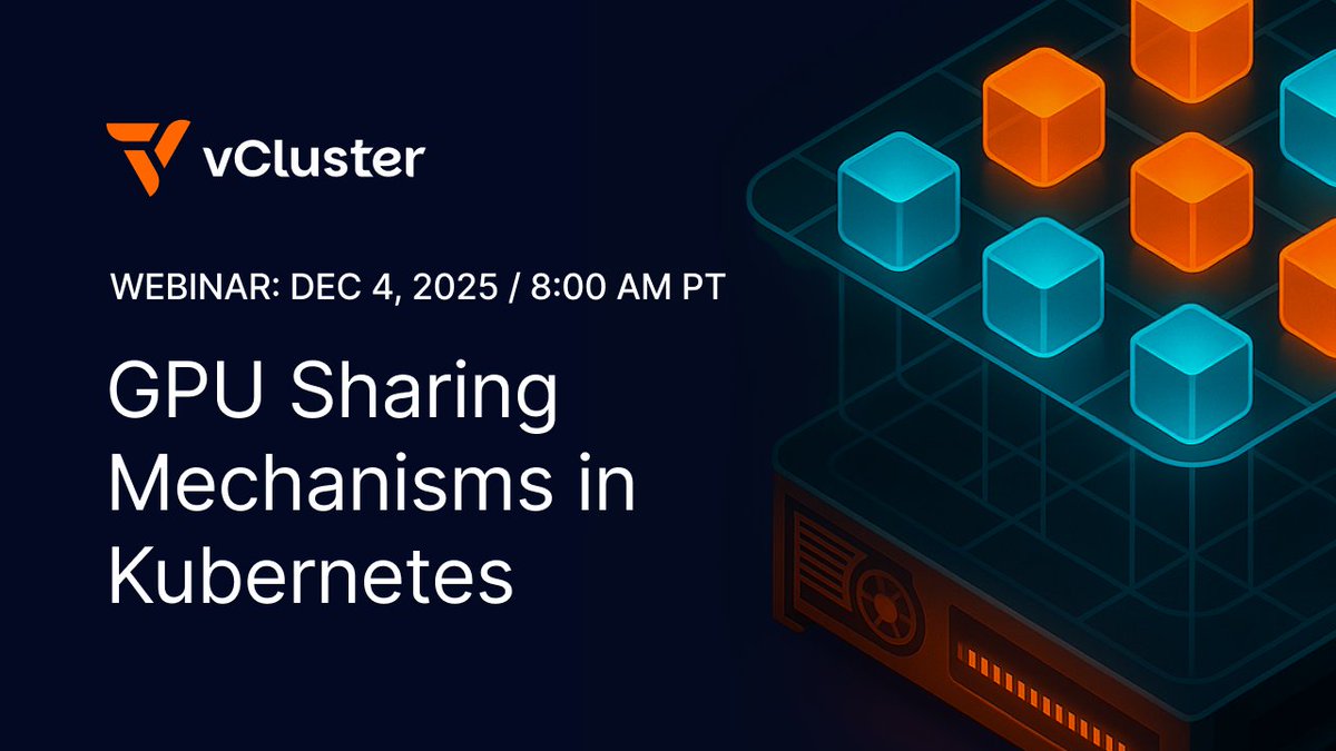 vcluster's tweet image. GPUs are expensive. Sharing them safely in Kubernetes is hard.

On Dec 4 we’re doing a live session on GPU sharing in Kybernetes, time-slicing, MIG, vGPU, what breaks in prod, and how to choose the right model.

Save your seat: website.vcluster.com/ebooks/gpu-ena…