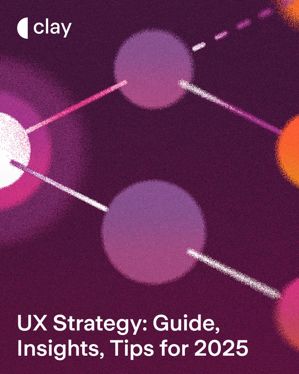 clayglobal's tweet image. UX strategy turns scattered features into a product that moves metrics: clay.global/blog/ux-guide/…

Who benefits: 
🧭 Execs aligned bets  
📈 PMs impact priorities 
🎨 Design reusable patterns  
__
#ux #ui