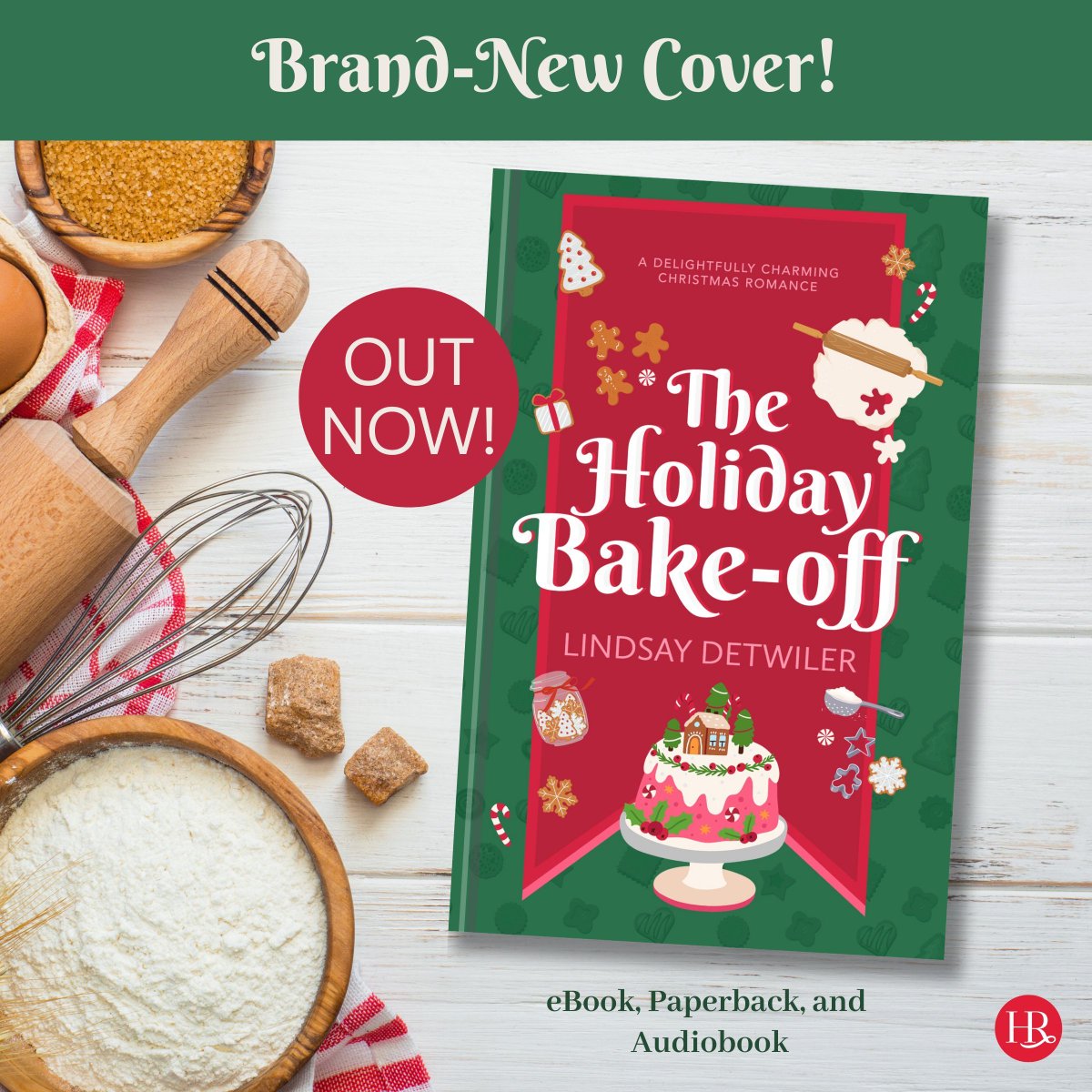 HarpethRoad's tweet image. Drumroll, please… 🥁✨ 

Feast your eyes on the brand-new cover of The Holiday Bake-Off by @lindsaydetwiler!! 

Sweet surprises, holiday magic, and a little romance await inside… just in time for the season.

Shop now: geni.us/THBO_A