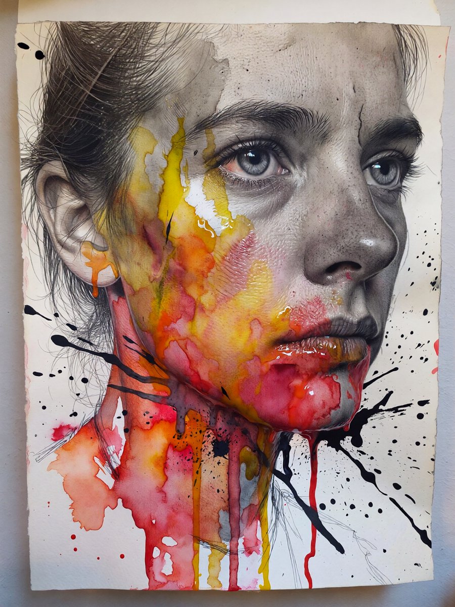 PromptSin's tweet image. Express emotions vividly through art! 🎨🖌️ Discover the beauty of raw human expression. #ArtInspo #CreativeVibes