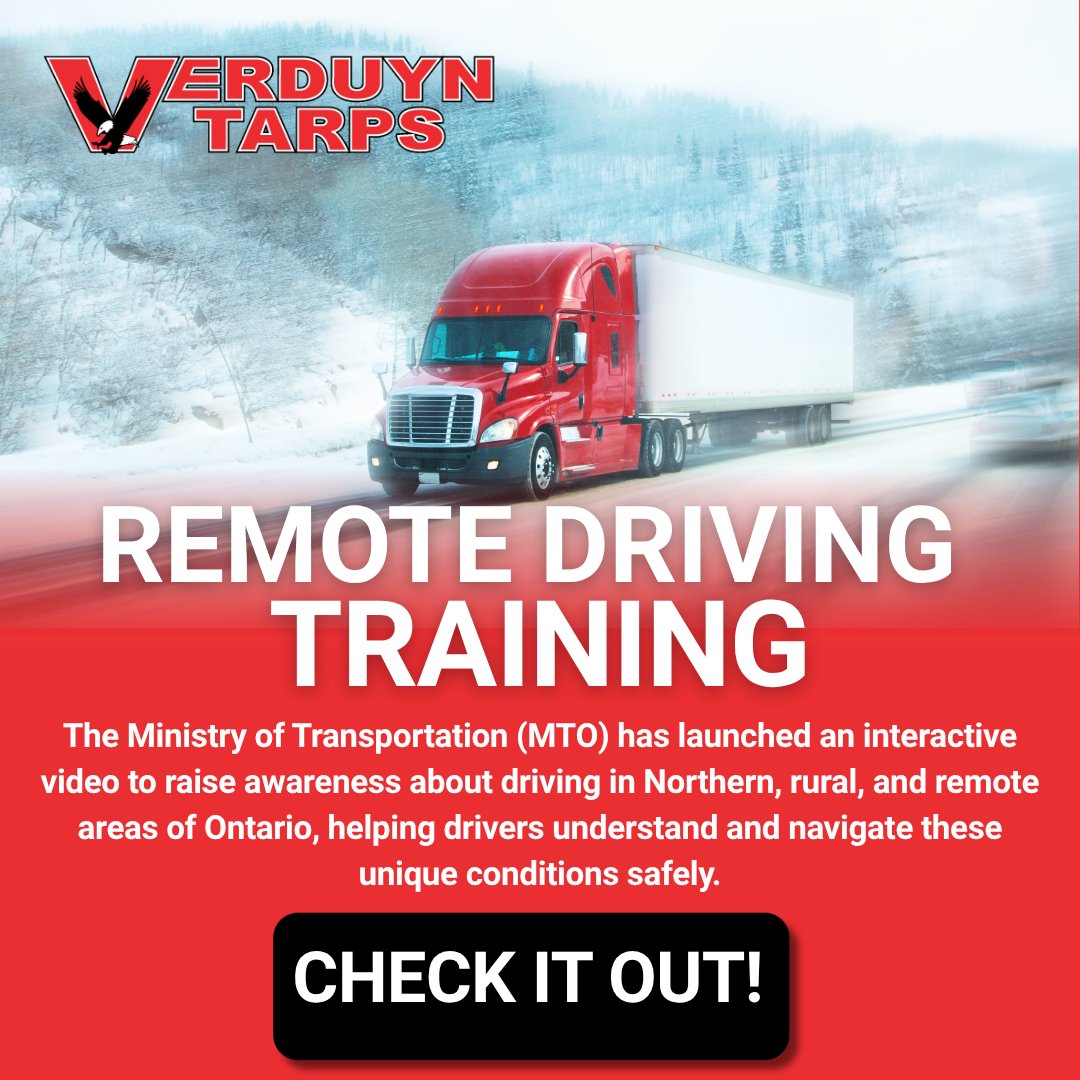Trucking Tips Thursday! 🚚❄️

As <a href="/privatefleets/">PMTC</a> members, we're sharing a new FREE interactive module from Ontario’s MTO: "Northern, Rural &amp; Remote Driving". Part of a 17-video training series for commercial drivers. Check it out: bit.ly/4phtU1N + stay safe out there! 🛣️