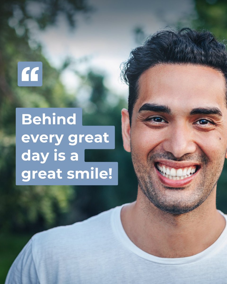 BasinDental's tweet photo. Behind every great day is a great smile—and we’re here to help you keep it shining. 😁✨ Prioritize your dental health and feel confident wherever the day takes you. #GreatSmileGreatDay #HealthySmiles #DentalCare https://t.co/Wf4gOS9fv6