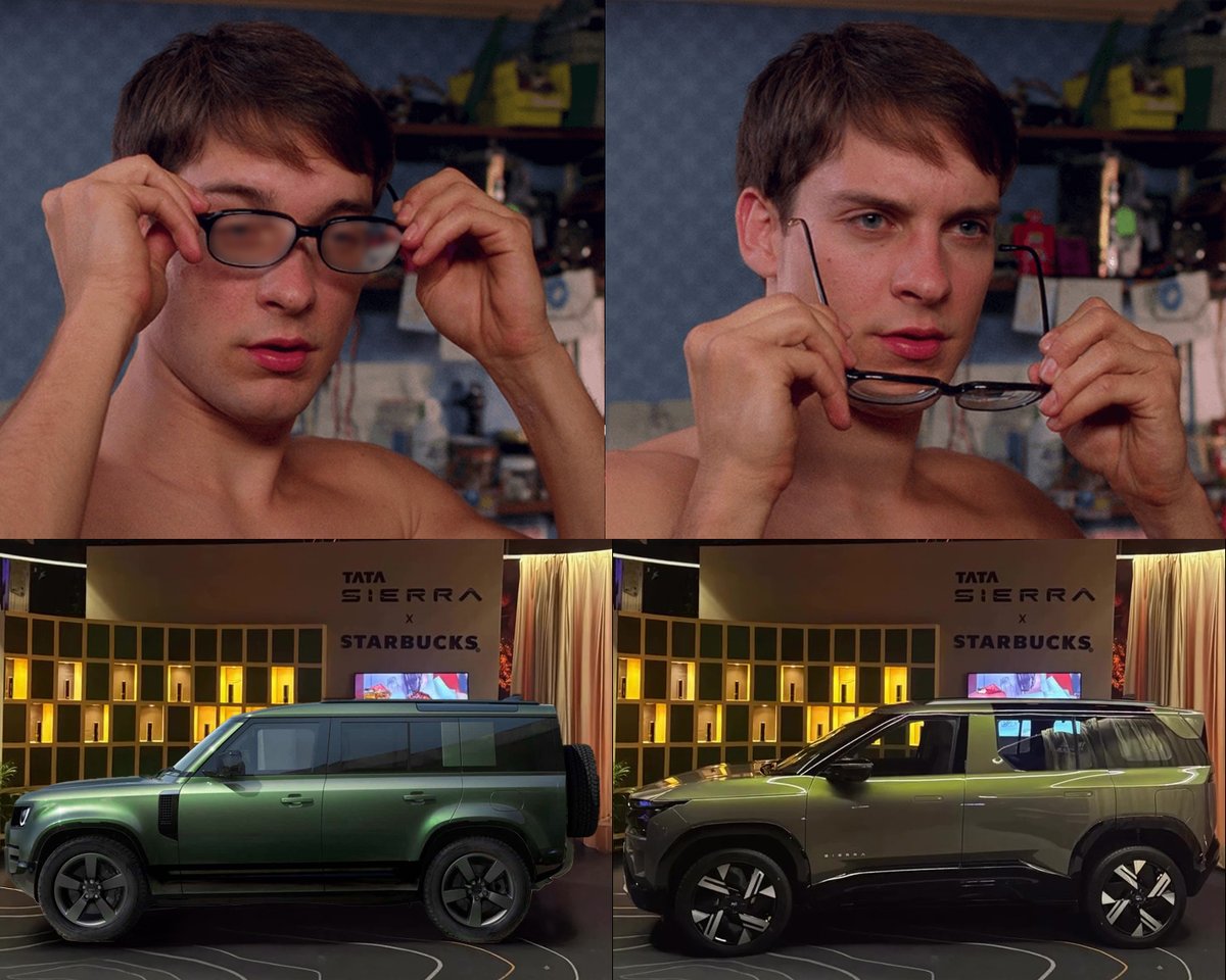 Sachin_950's tweet image. 🧐 #TataSierra #Defender 
[Disc: creatures suffering from severe @$$burn can stay away]