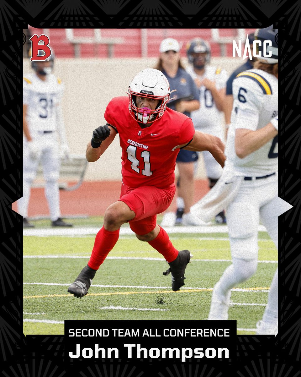 SECOND TEAM ALL-CONFERENCE🏈

<a href="/BenUFootball/">Benedictine Football</a>