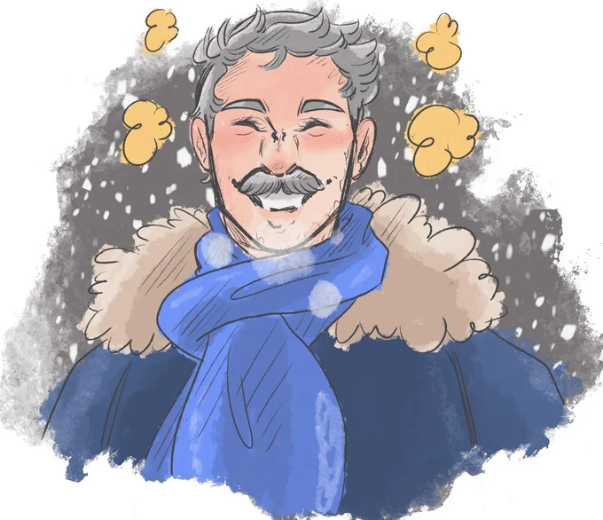 Snsnsnsnsn sunshine man in big fluffy scarf