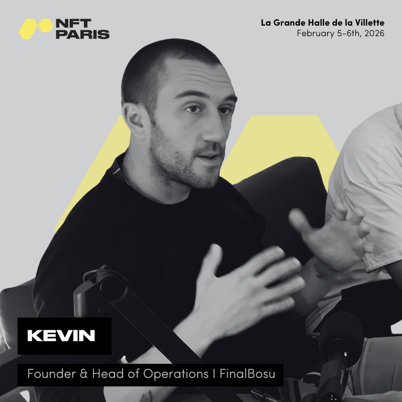 nft_paris's tweet image. Speaker Announcement

@kevinfinalbosu, Founder and Head of Operations of @finalbosuX, will be speaking at NFT Paris 2026.