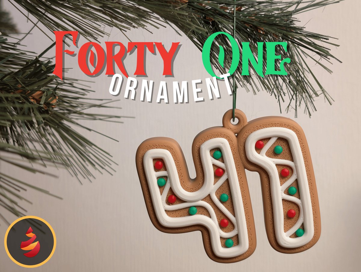 🎄It's the obvious follow-up to the Six Seven Ornament!🎄

makerworld.com/en/models/2019…

#fortyone #bambulab #3DPrinting #3dprint