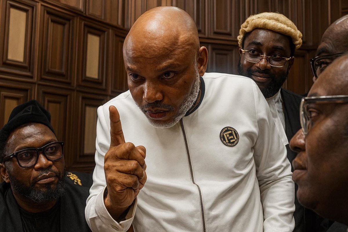 BREAKING: Nnamdi Kanu becomes the second lawyer and the first Senior Advocate of Nigeria (SAN) to go to prison, after Inibehe Effiong.