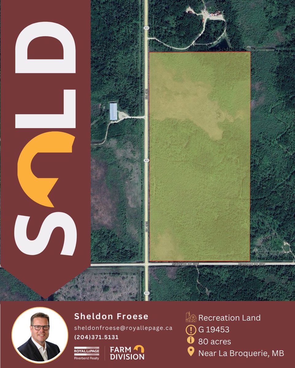 SOLD recreation land near La Broquerie, MB
#wesellfarms #yourfarmteam #wesellland #recreation