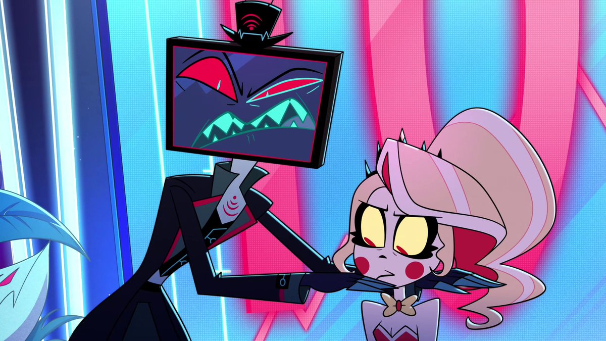 Official_TVC's tweet image. Vox: &quot;What do you MEAN the deal&apos;s broken!?&quot;
*Continues to do the thing that broke the deal in the first place*
#HazbinHotel #HazbinHotelSeason2