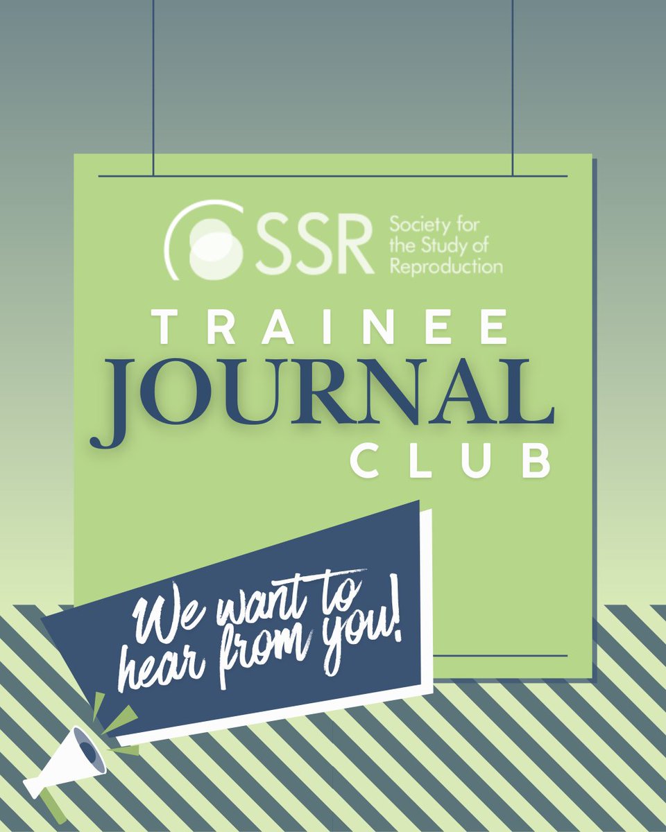 SSRepro's tweet image. Volunteer to present at the SSR Trainee Journal Club! If you&apos;re a trainee who has recently published, we’d love to hear from you. &amp;gt;&amp;gt;&amp;gt; form.jotform.com/251954572467064